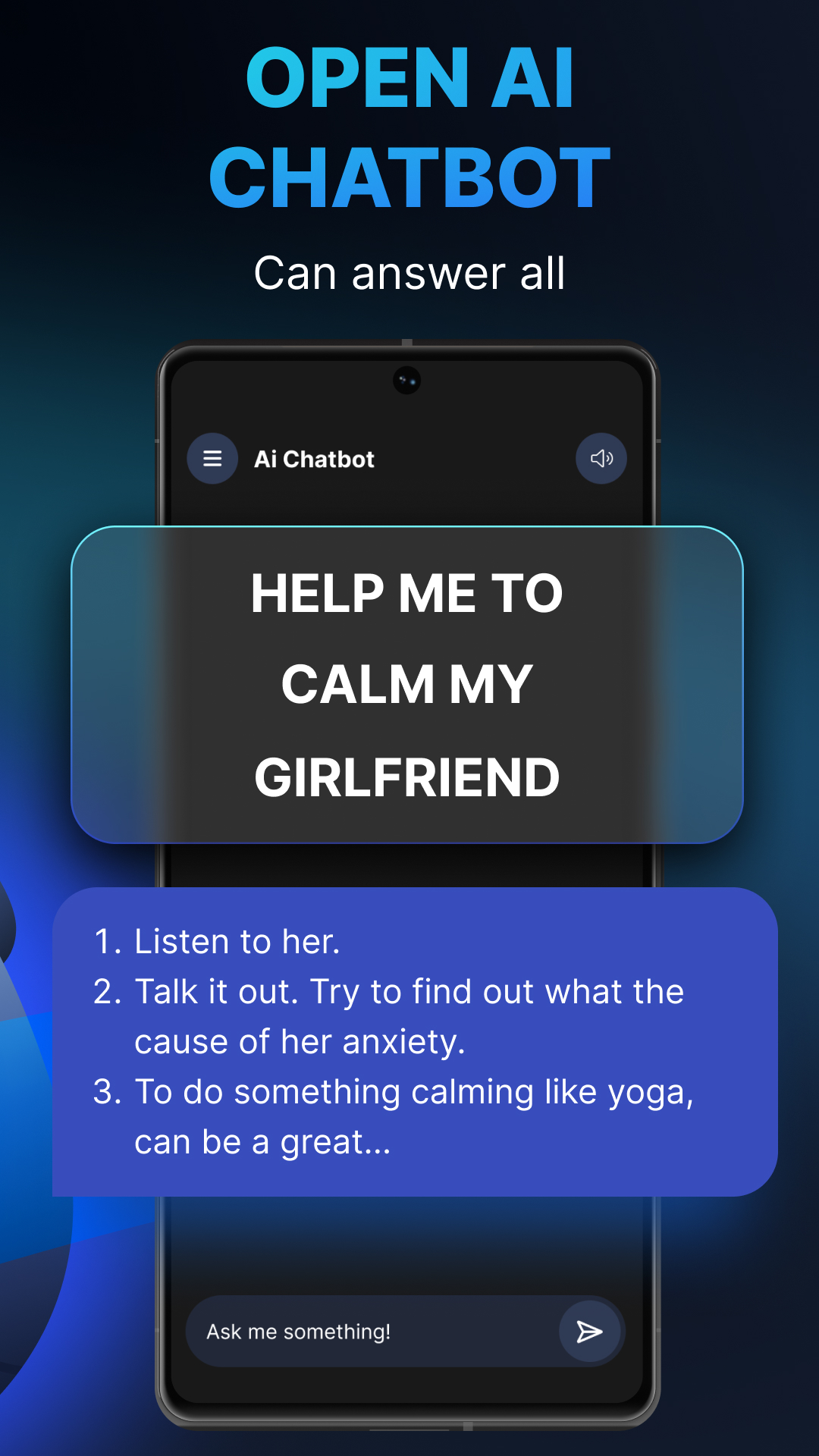 اسکرین شات 2 برنامه Open Chat GBT - AI Chatbot App