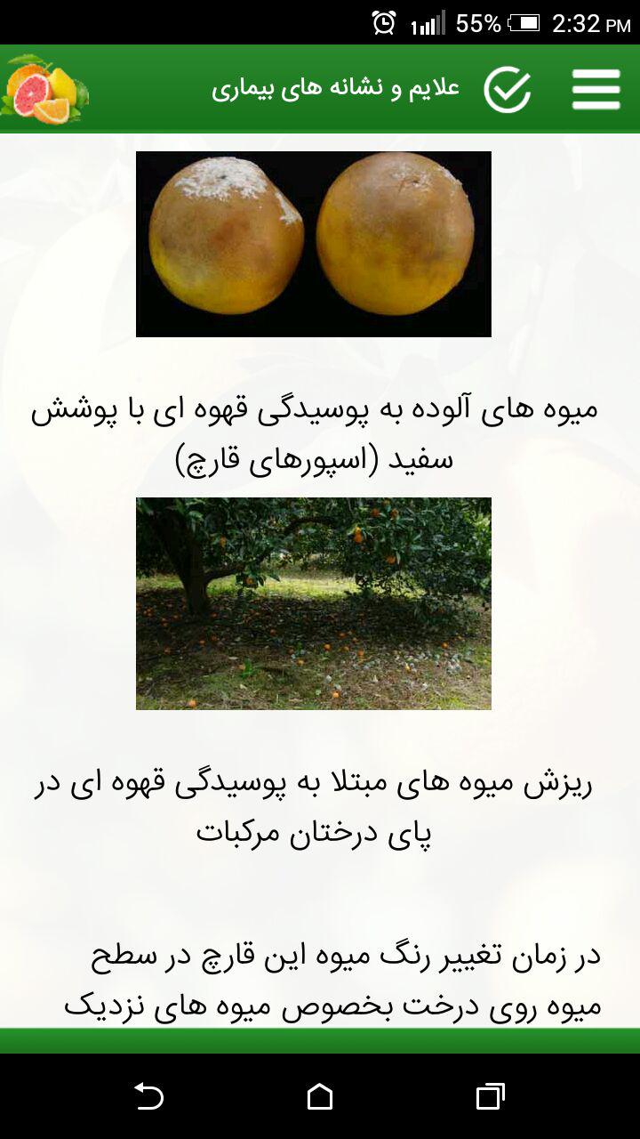 اسکرین شات 3 برنامه دانشنامه پرورش مرکبات