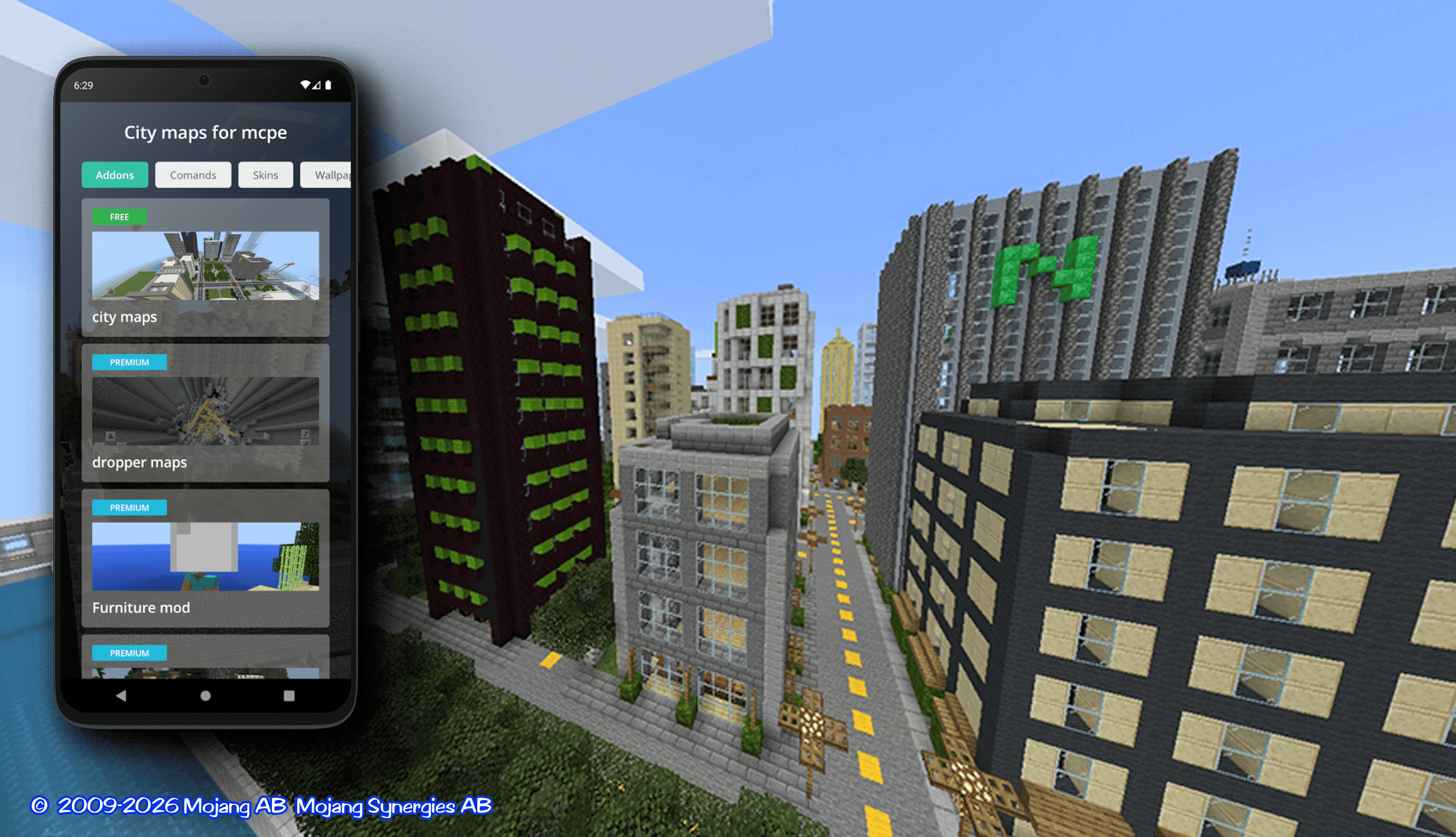 اسکرین شات 1 برنامه city for minecraft mod