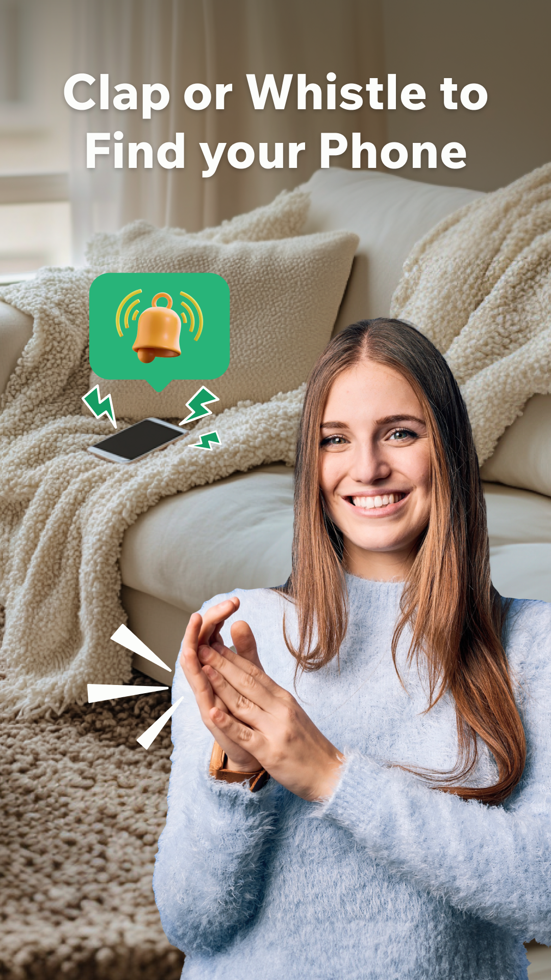 اسکرین شات 1 برنامه Clap to Find My Phone: Whistle