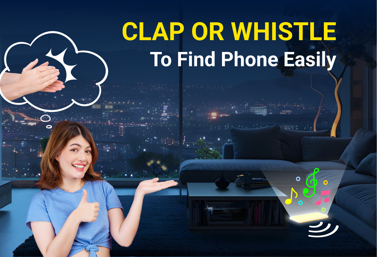 اسکرین شات 1 برنامه Find Your Phone by Clapping