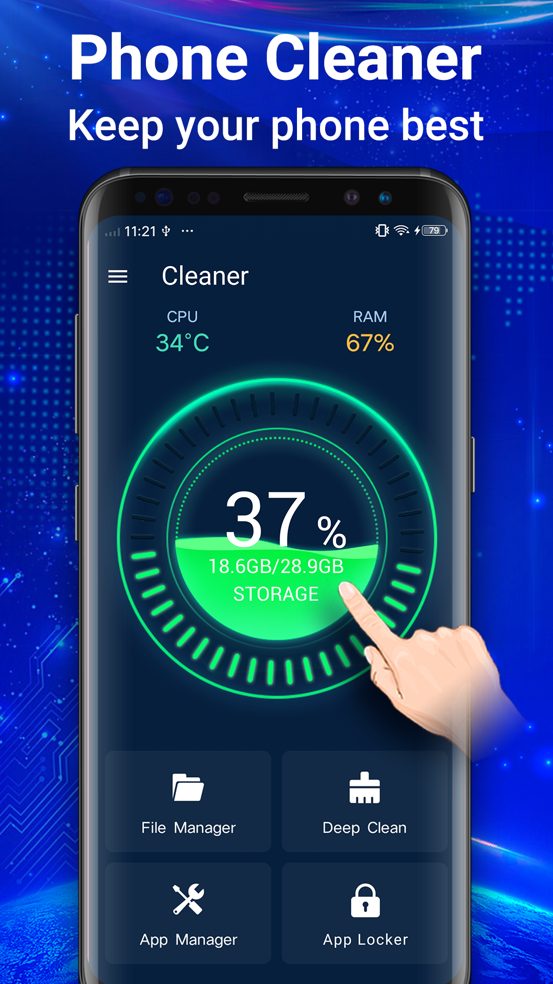 اسکرین شات 2 برنامه Cleaner - Phone Cleaner