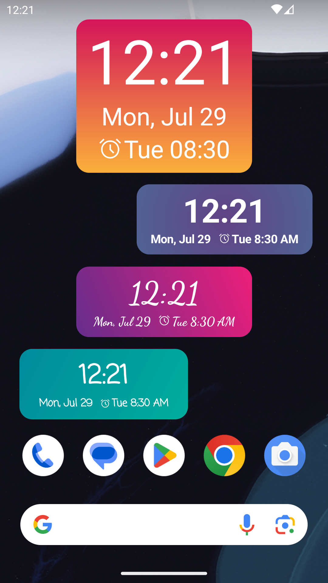 اسکرین شات 2 برنامه Magic Clock Widget