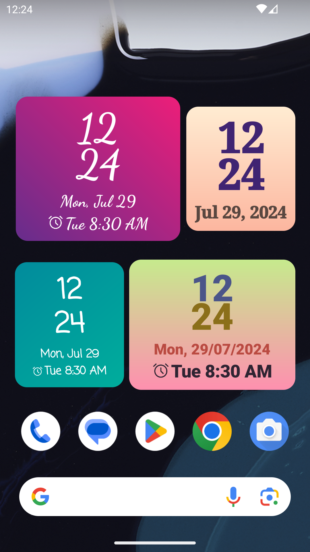 اسکرین شات 3 برنامه Magic Clock Widget