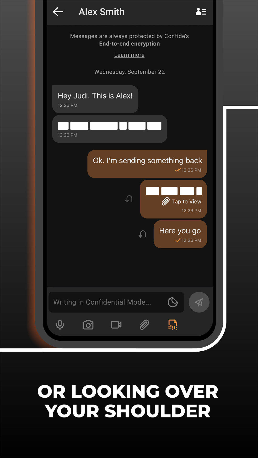 اسکرین شات 6 برنامه Confide - secure messenger