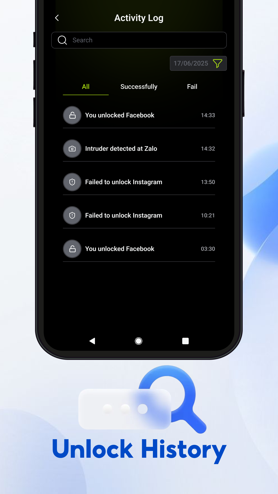اسکرین شات 7 برنامه App Lock - Password For Apps
