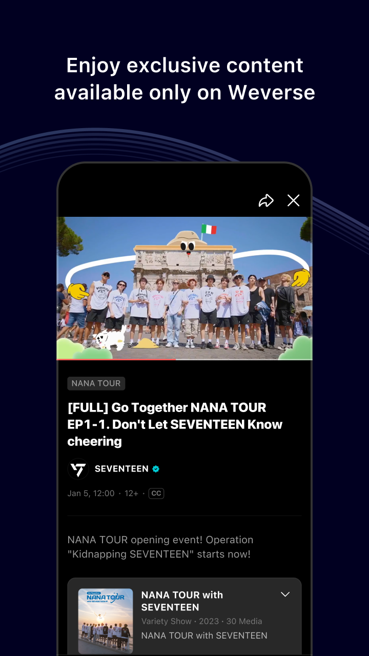 اسکرین شات 6 برنامه ویورس (weverse)