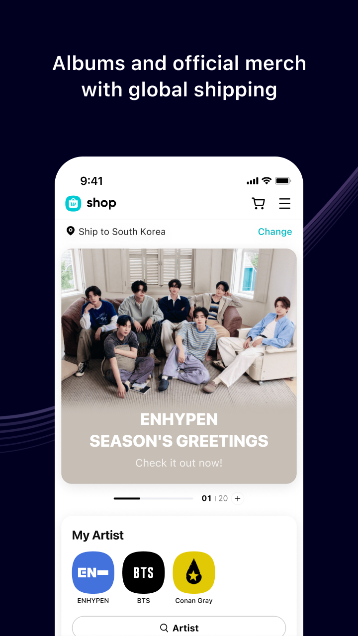 اسکرین شات 8 برنامه ویورس (weverse)