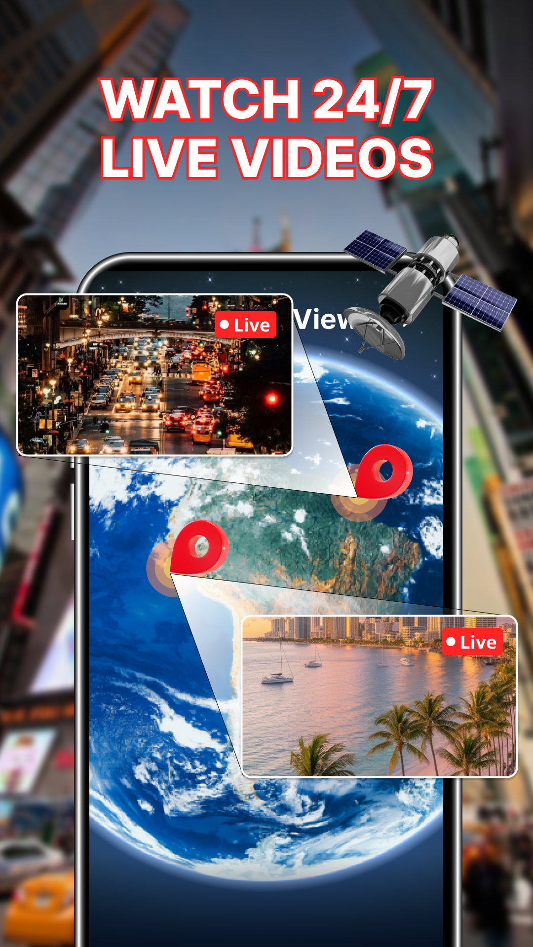 اسکرین شات 4 برنامه Live Satellite View, GPS Map