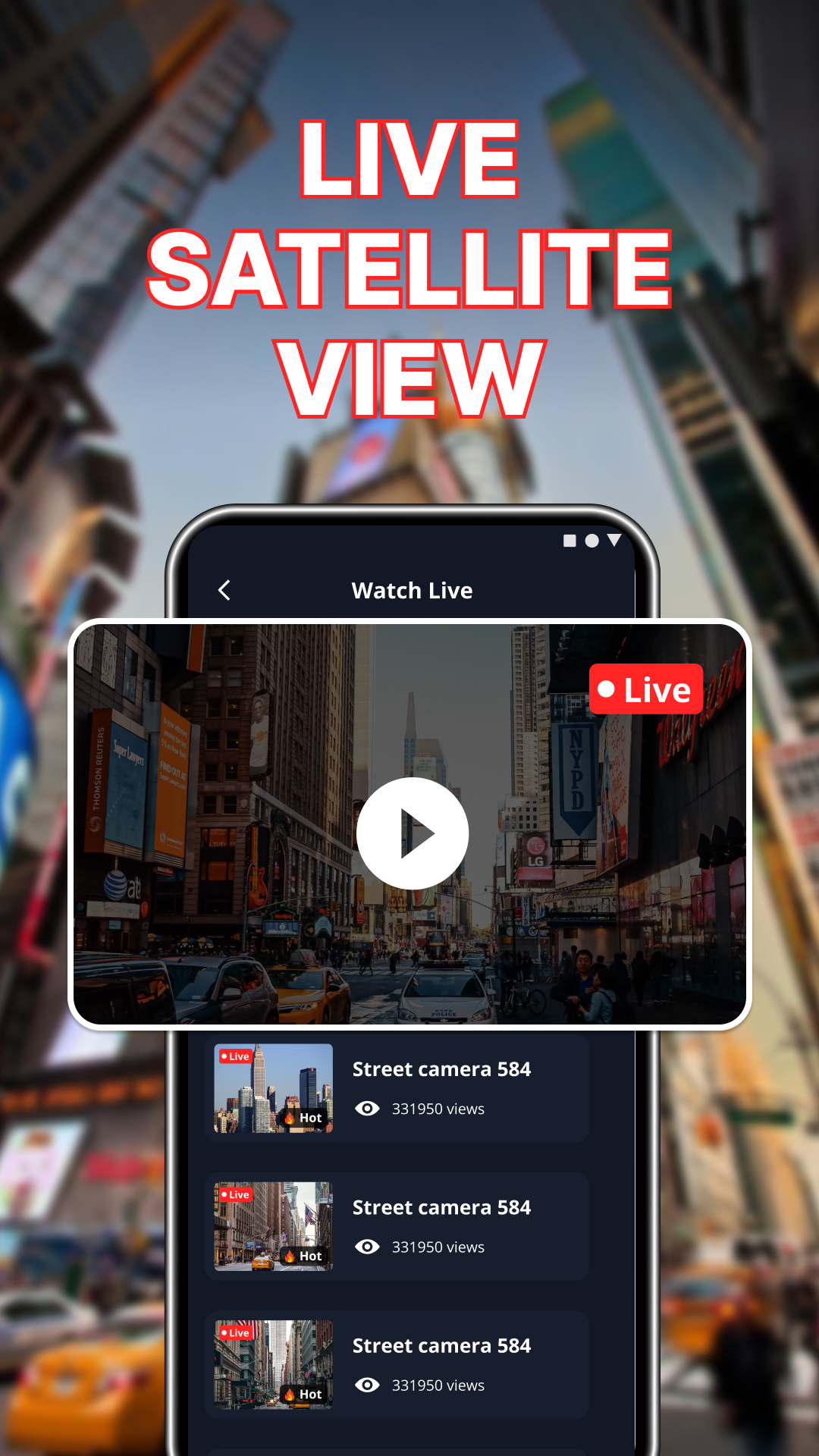 اسکرین شات 1 برنامه Live Satellite View, GPS Map