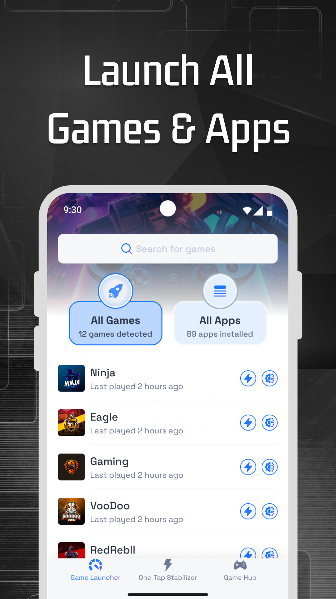 اسکرین شات 5 برنامه Game Mode - Game Launcher