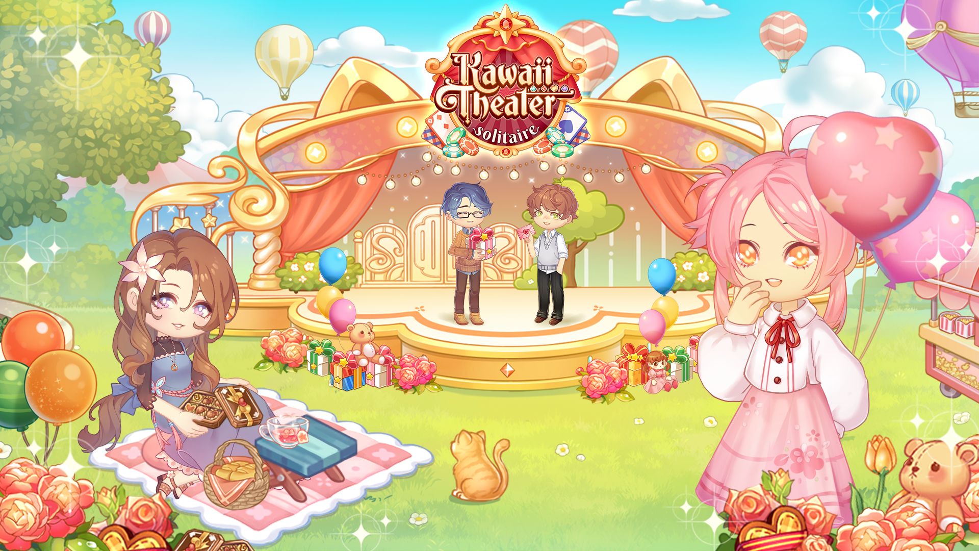 اسکرین شات 1 بازی Kawaii Theater Solitaire