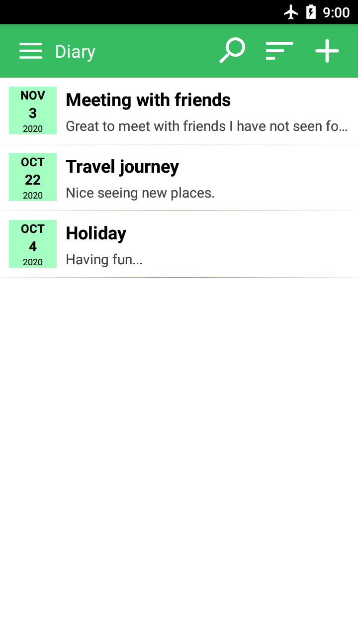 اسکرین شات 3 برنامه Daily journal