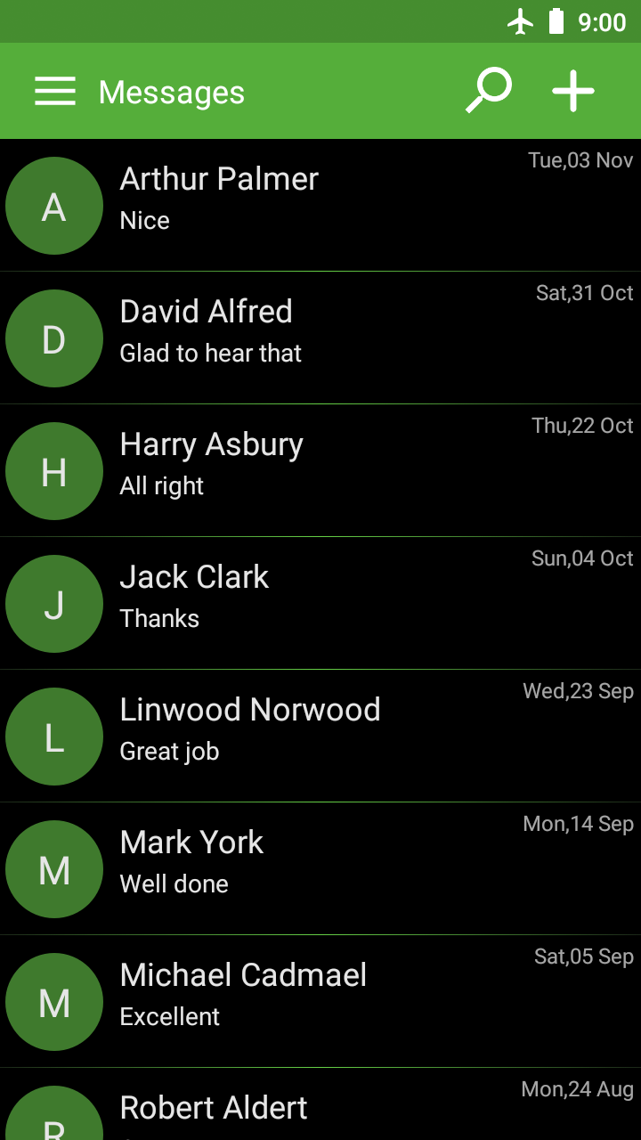 اسکرین شات 2 برنامه SMS text messaging