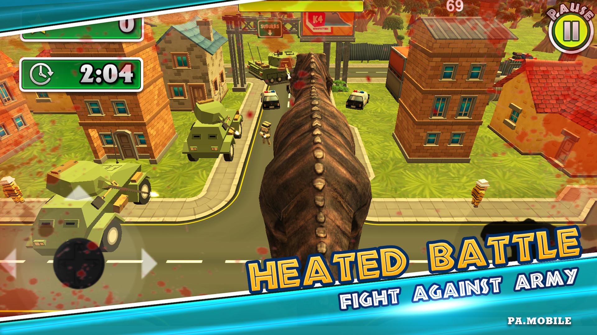 اسکرین شات 1 بازی Dino Sim Dinosaur City Rampage