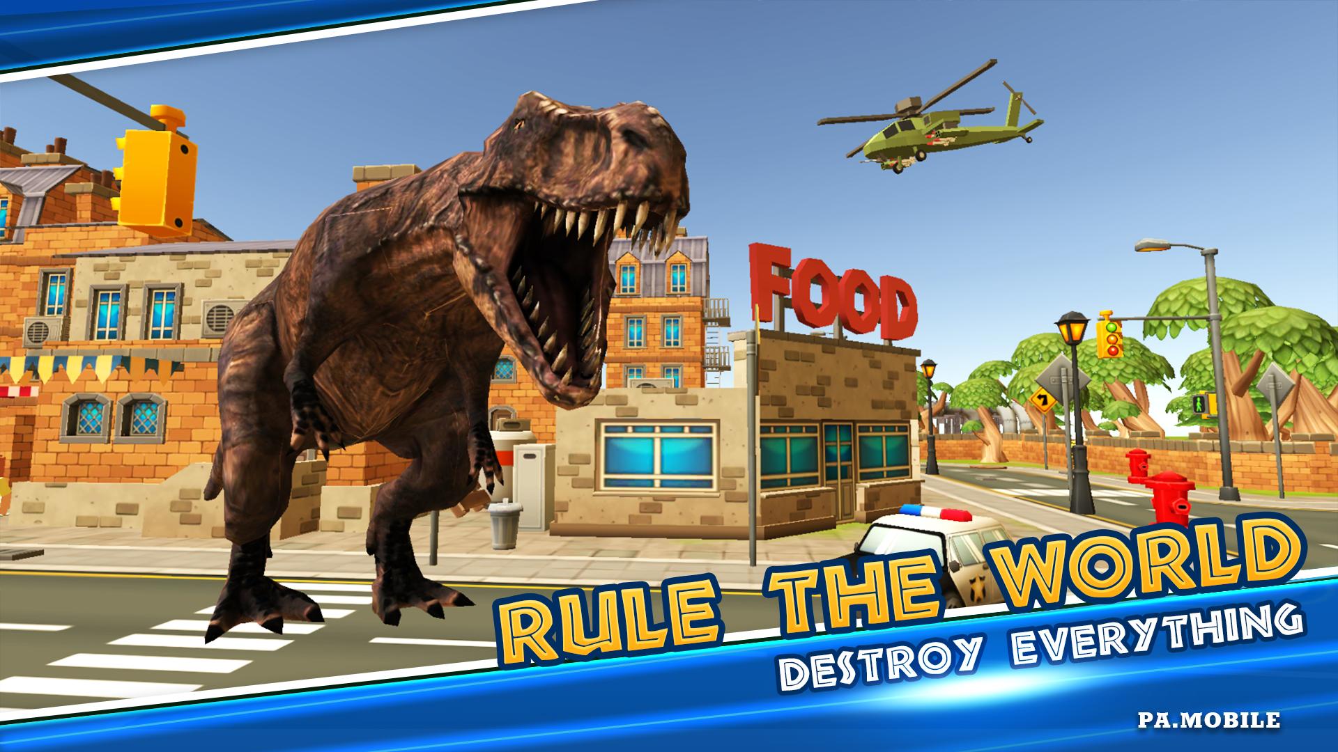 اسکرین شات 4 بازی Dino Sim Dinosaur City Rampage