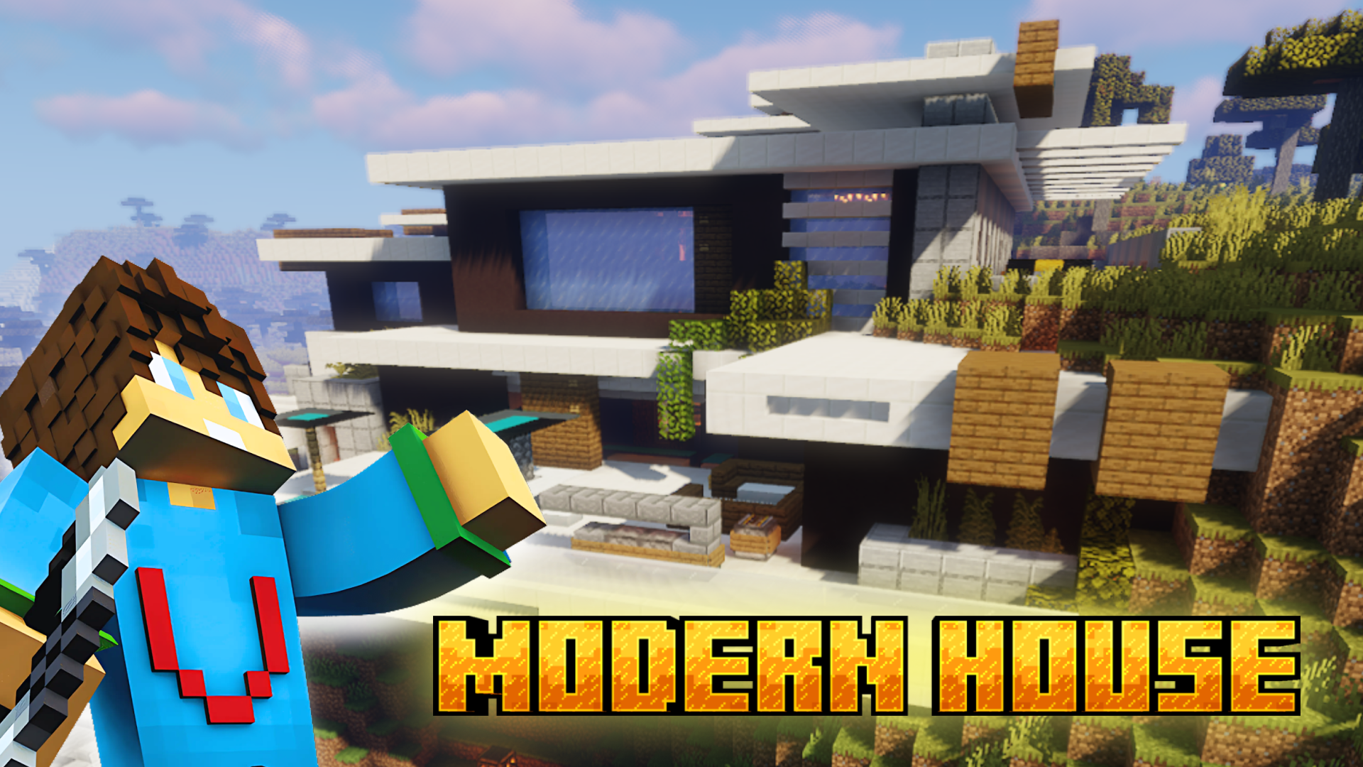اسکرین شات 1 برنامه Minigame Modern House for MCPE