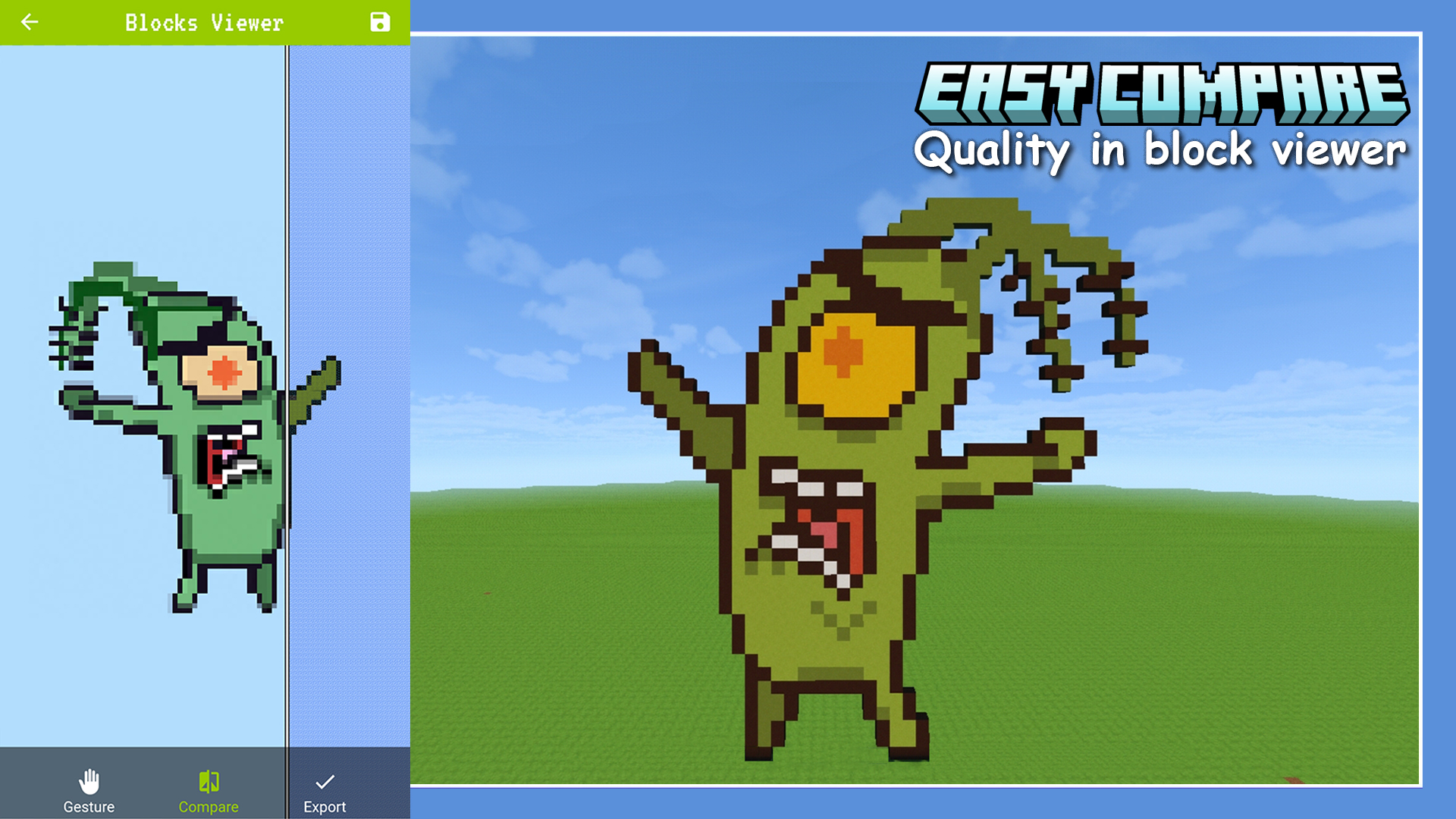 اسکرین شات 2 برنامه Pixel Art Build for Minecraft