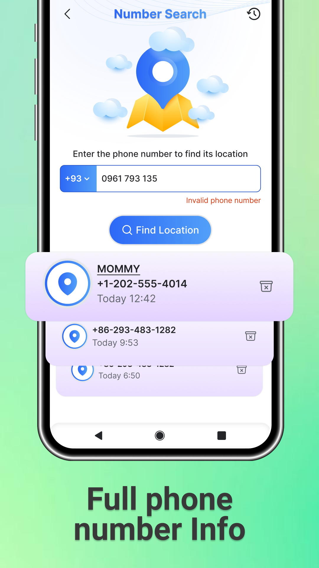 اسکرین شات 3 برنامه Mobile Number Locator