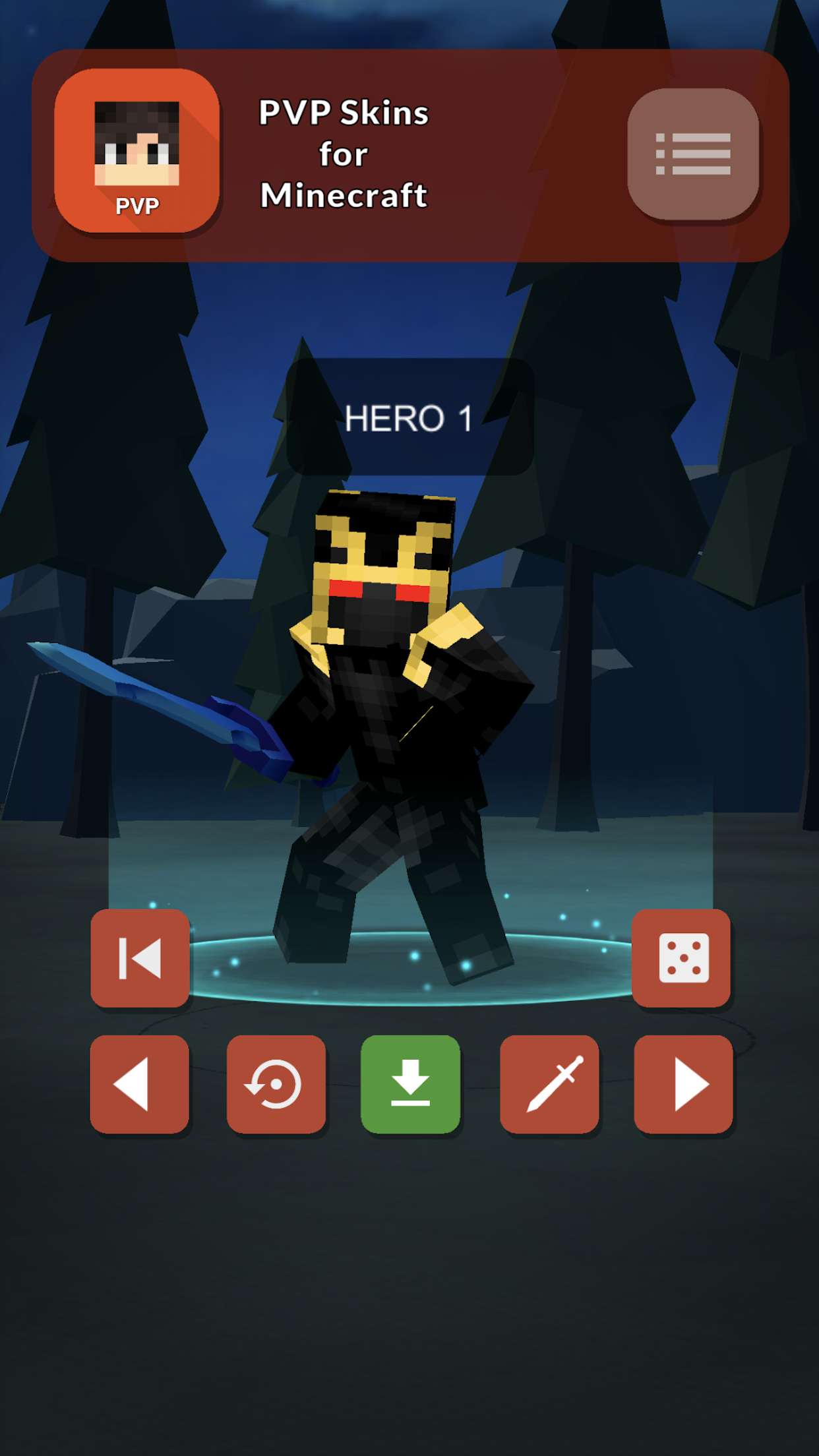 اسکرین شات 1 برنامه PVP Skins for Minecraft