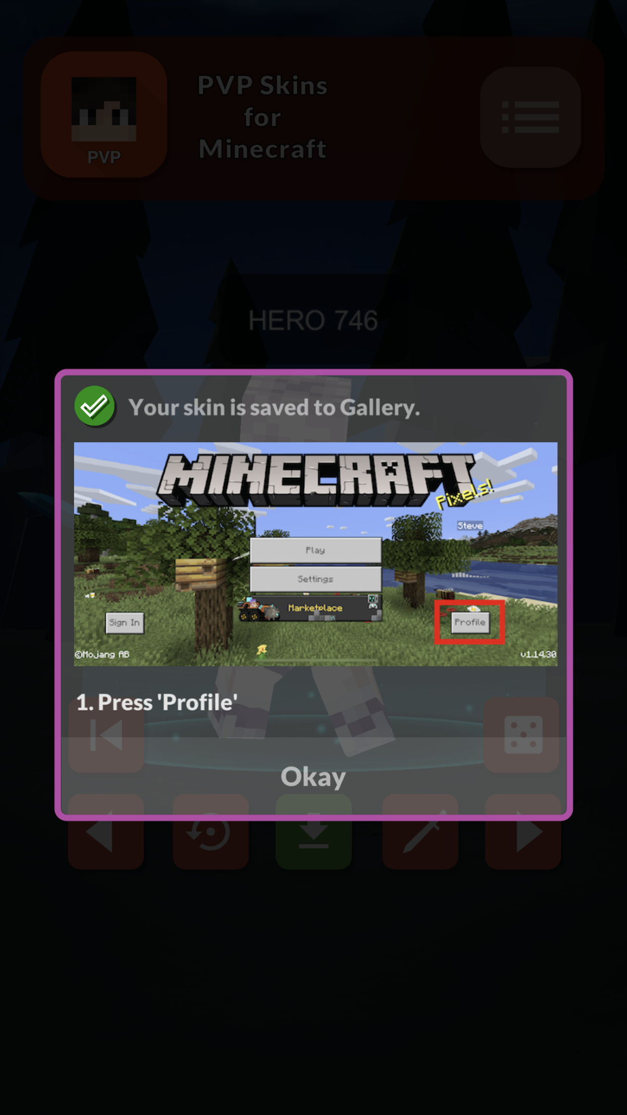 اسکرین شات 4 برنامه PVP Skins for Minecraft