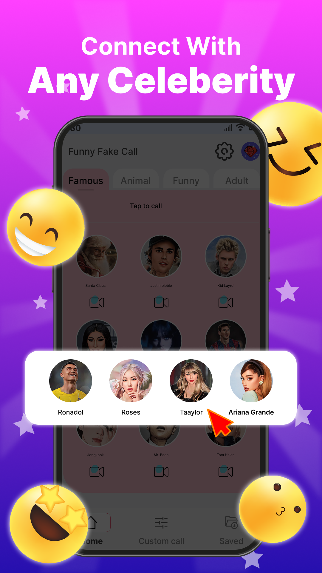 اسکرین شات 1 برنامه Make Video With Idol—Fake Call