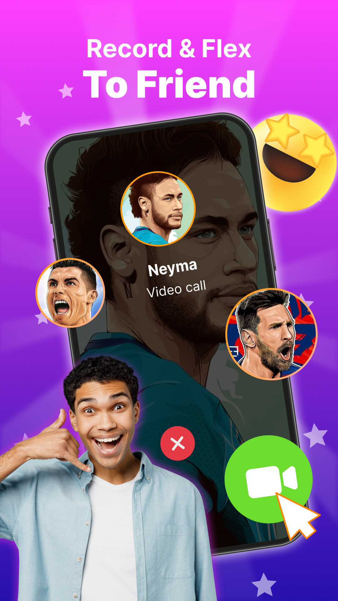 اسکرین شات 3 برنامه Make Video With Idol—Fake Call
