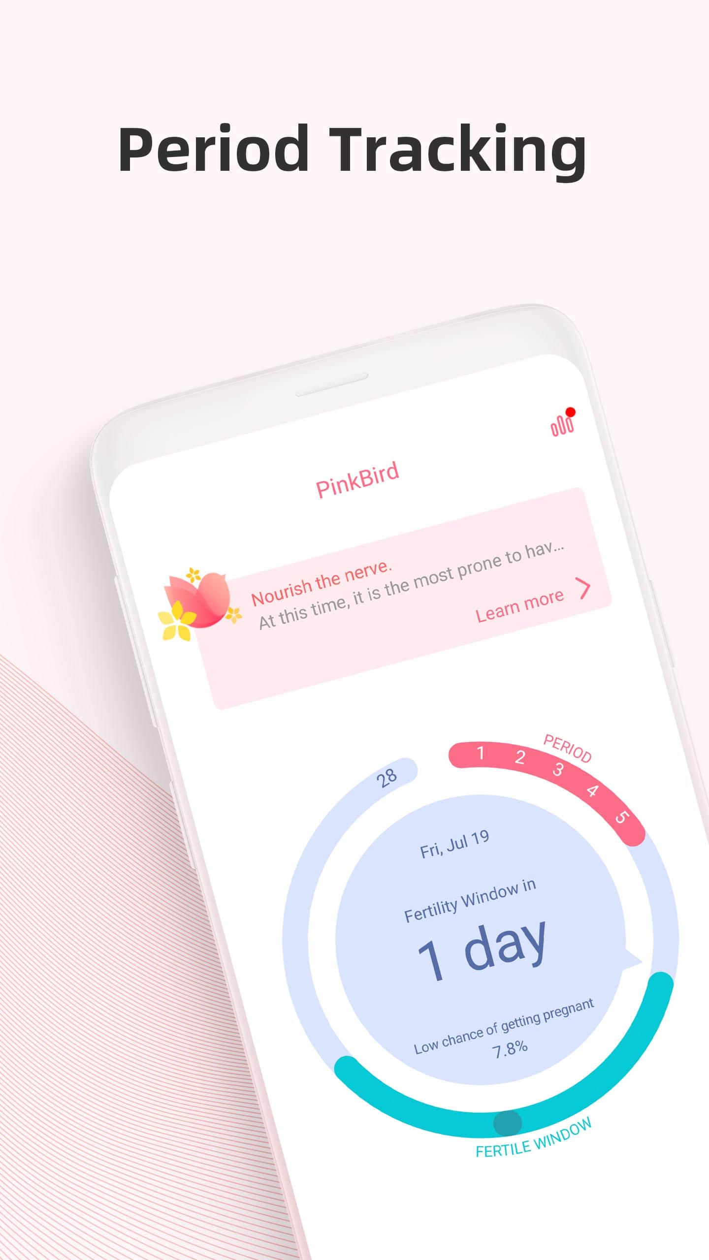 اسکرین شات 1 برنامه Period tracker by PinkBird