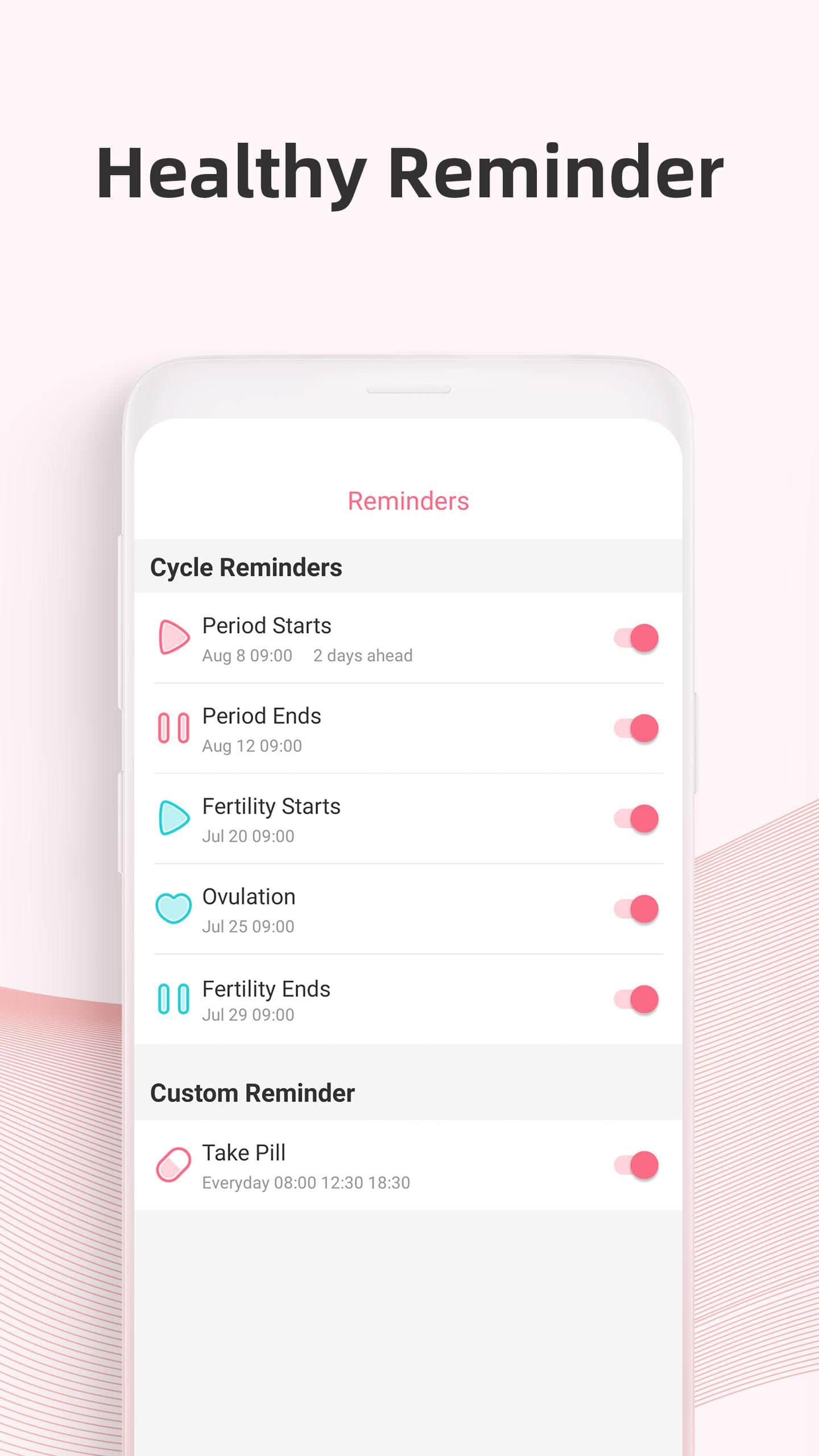 اسکرین شات 4 برنامه Period tracker by PinkBird