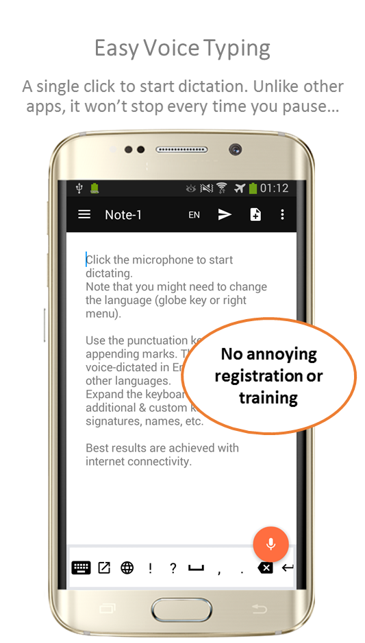اسکرین شات 1 برنامه Speechnotes - Speech To Text