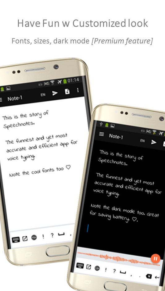 اسکرین شات 5 برنامه Speechnotes - Speech To Text