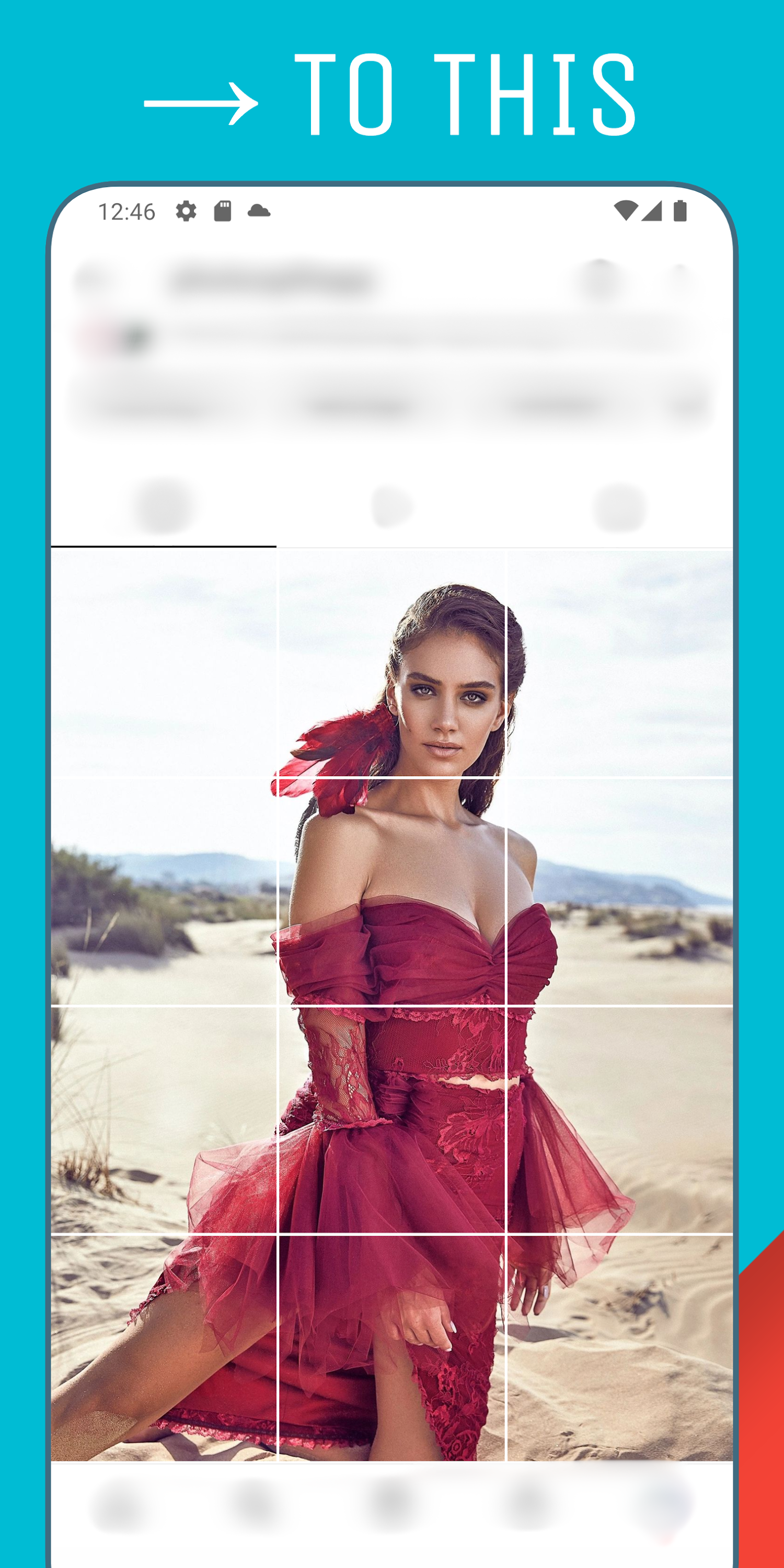 اسکرین شات 2 برنامه PhotoSplit Rectangle Grids