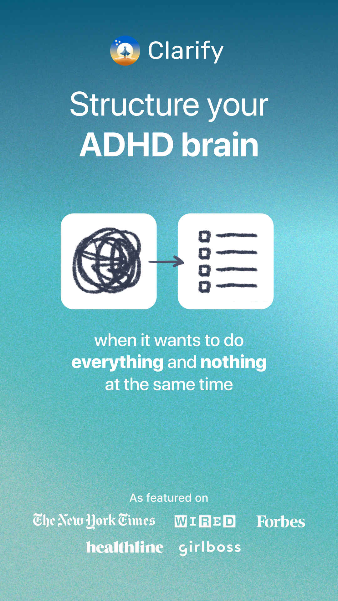 اسکرین شات 1 برنامه Clarify: ADHD Organizer & help