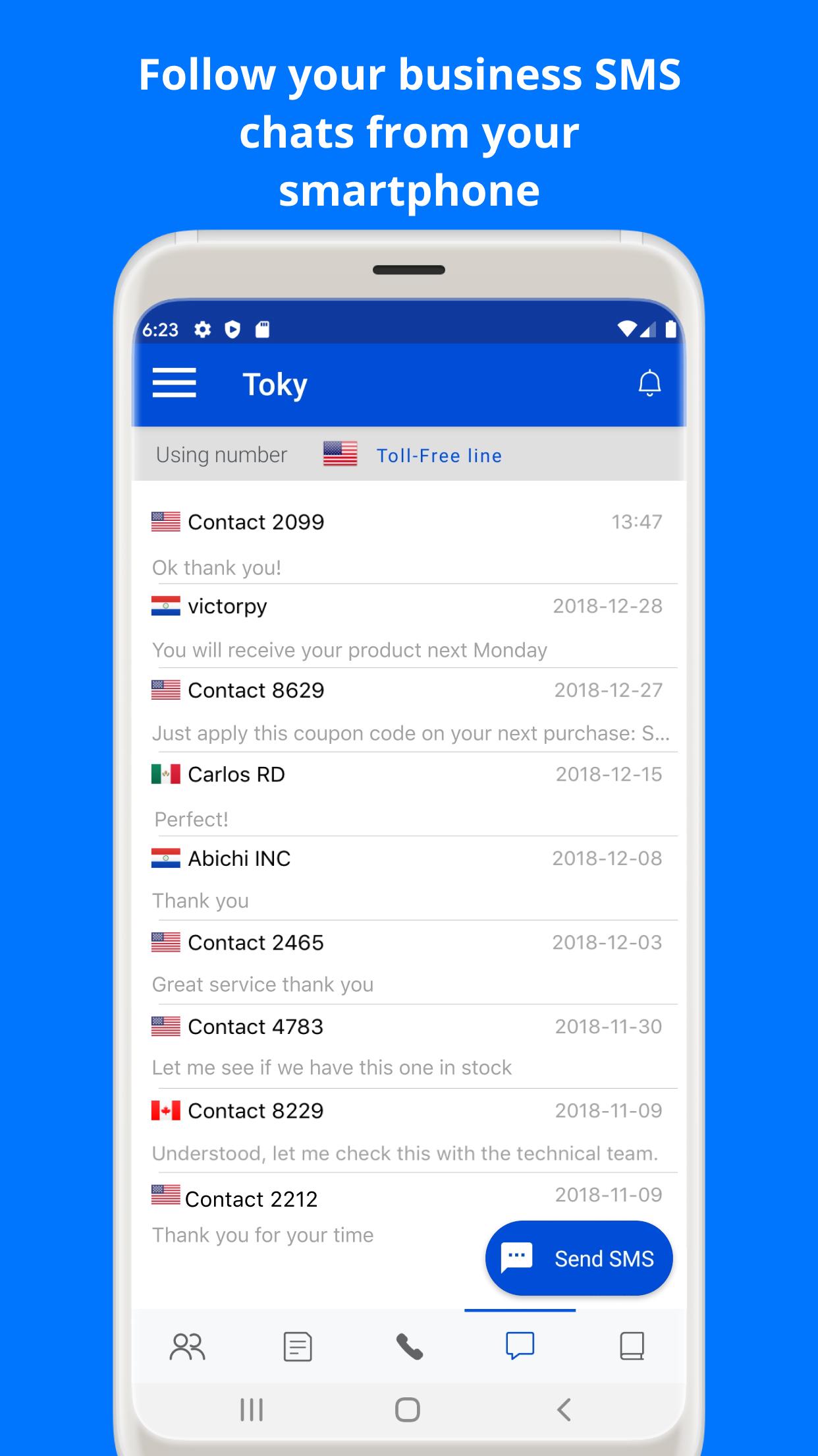 اسکرین شات 7 برنامه Toky: business phone system
