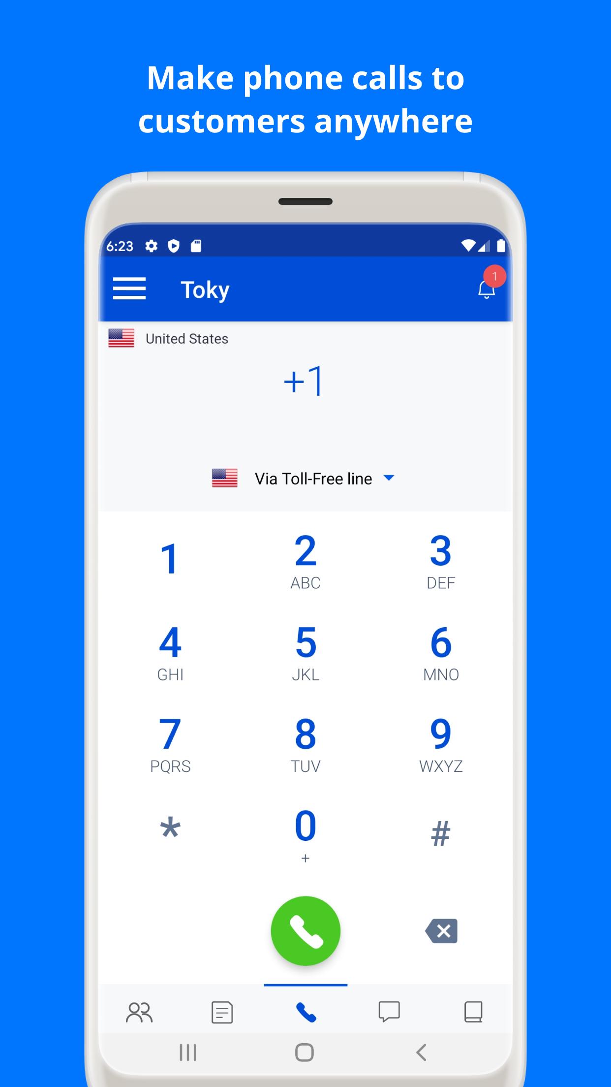 اسکرین شات 1 برنامه Toky: business phone system