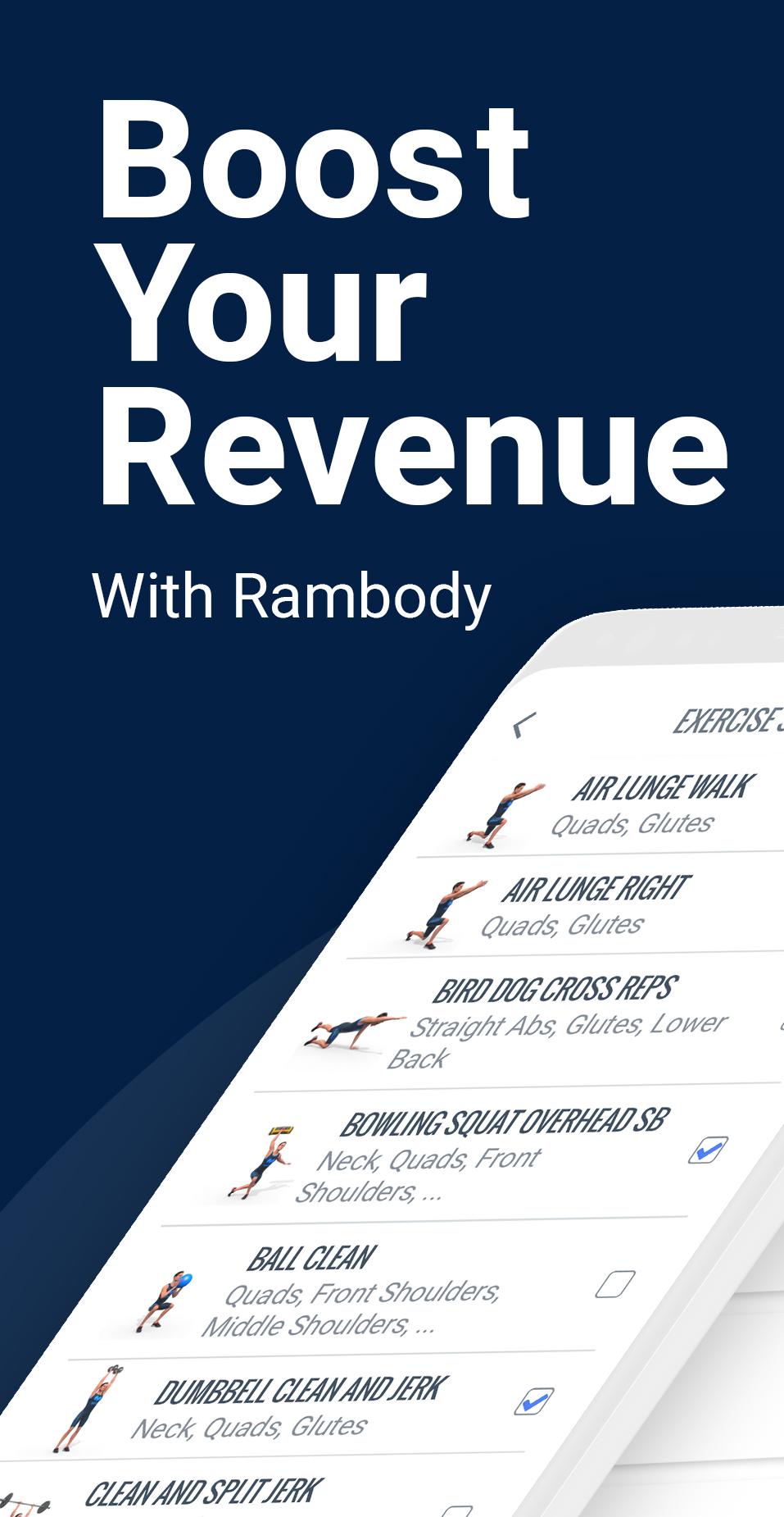 اسکرین شات 1 برنامه Trainers Rambody