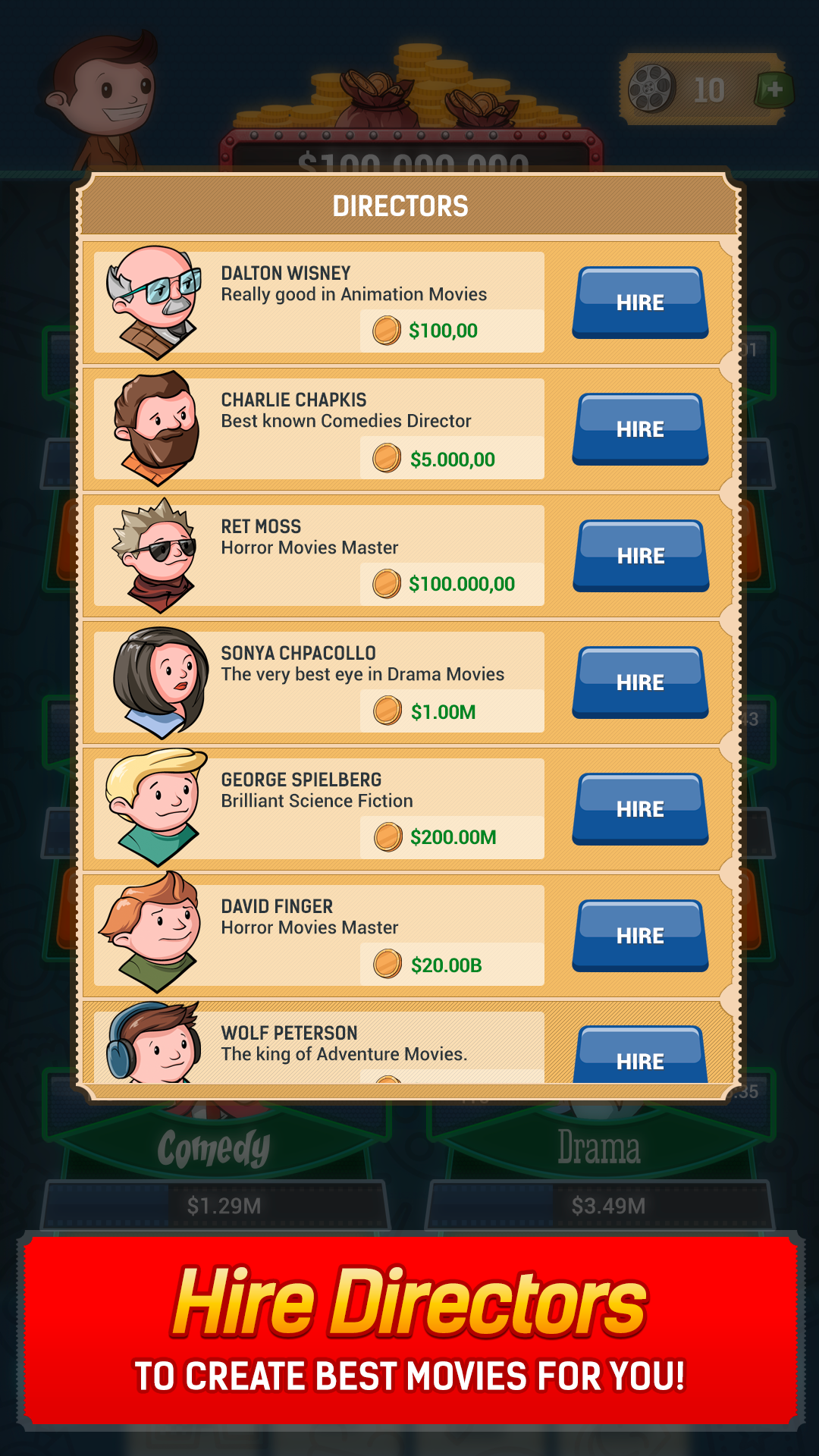اسکرین شات 3 بازی Idle Film Empire: Tycoon Game