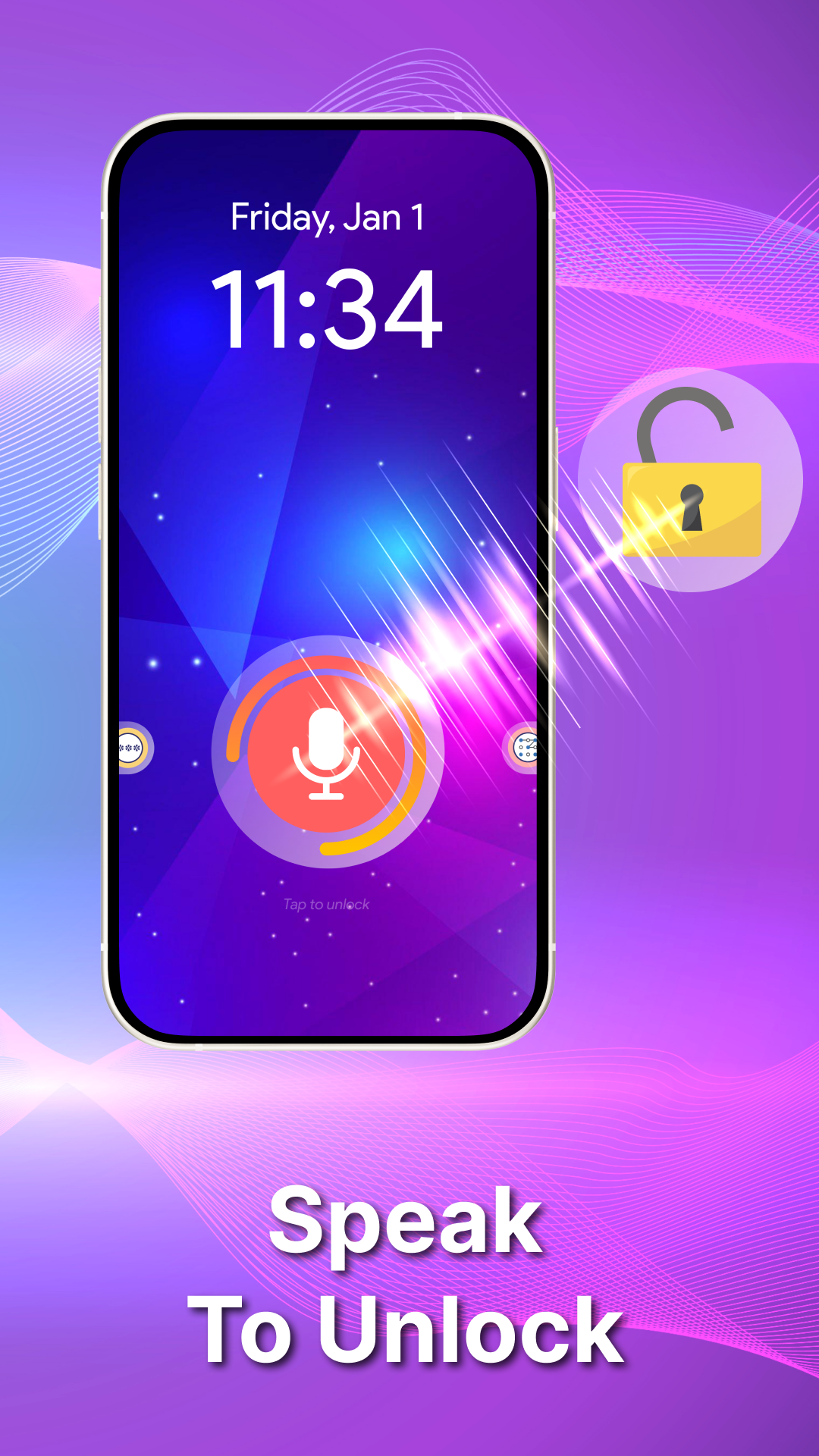 اسکرین شات 3 برنامه Voice Lock Screen - Voice Lock