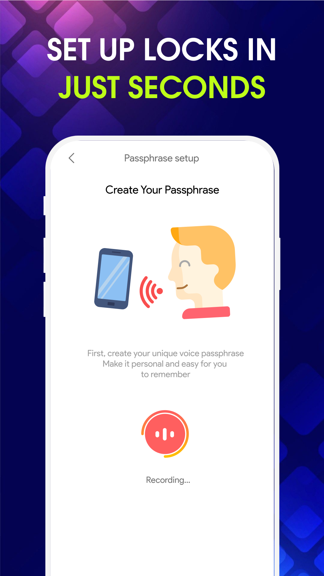 اسکرین شات 4 برنامه AI Voice Lock Screen