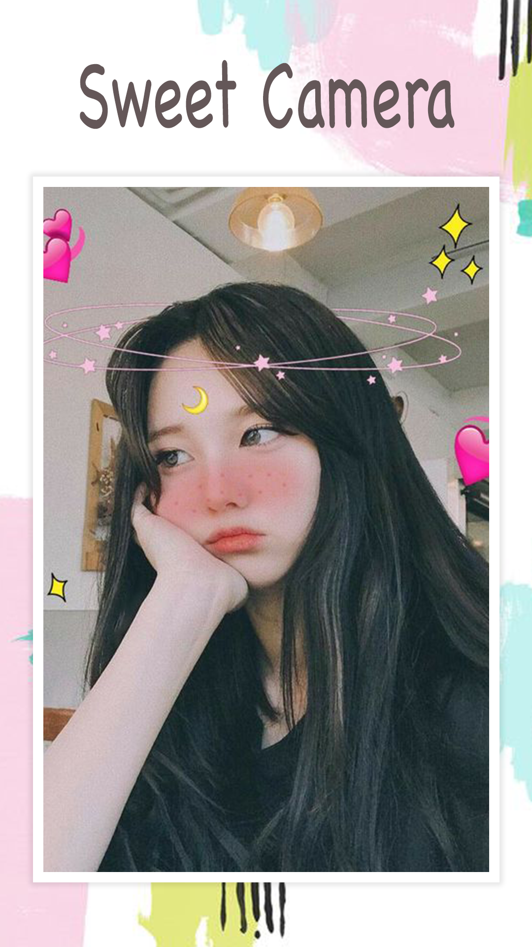 اسکرین شات 6 برنامه Live face sticker sweet camera