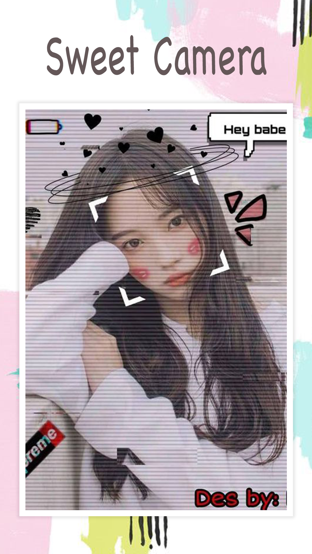 اسکرین شات 3 برنامه Live face sticker sweet camera