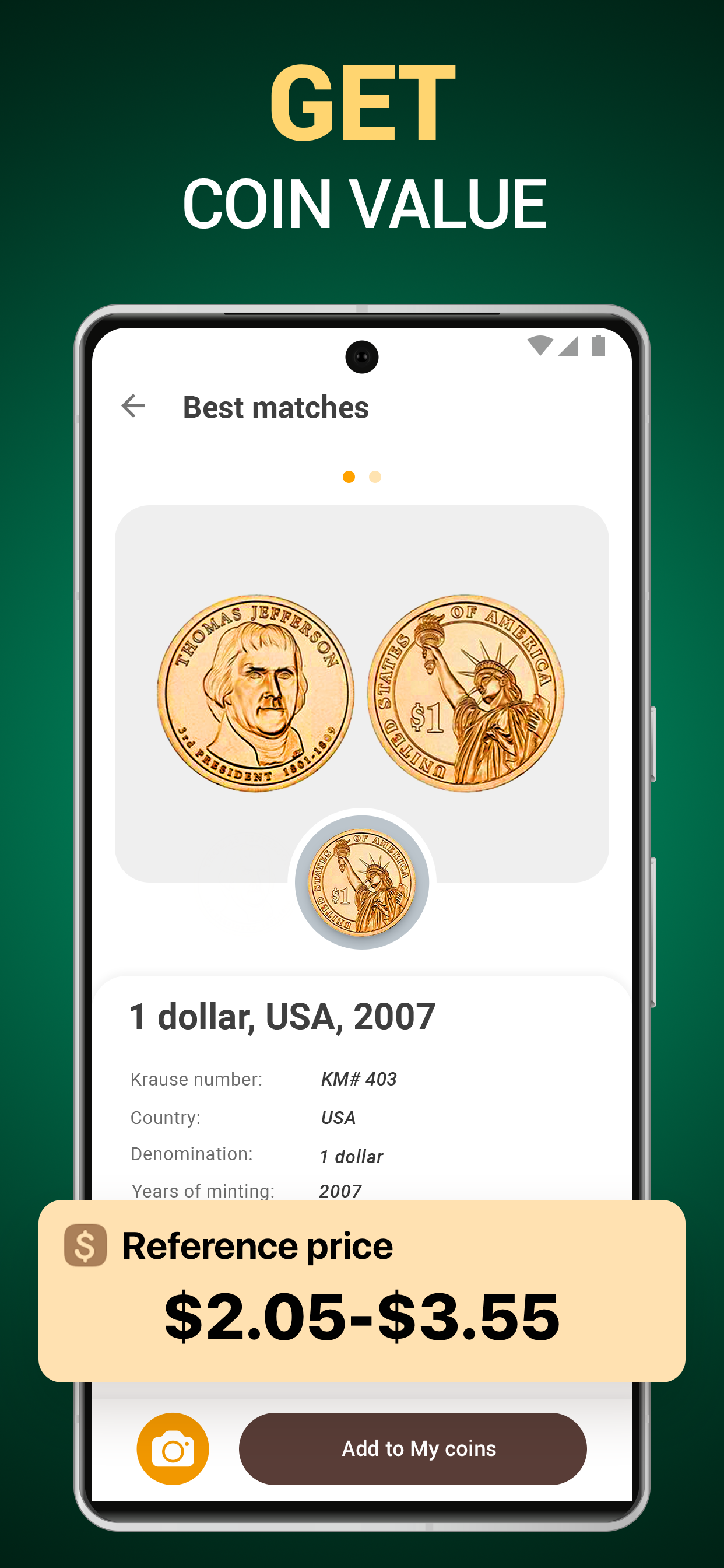 اسکرین شات 3 برنامه Coin ID - Coin Identifier