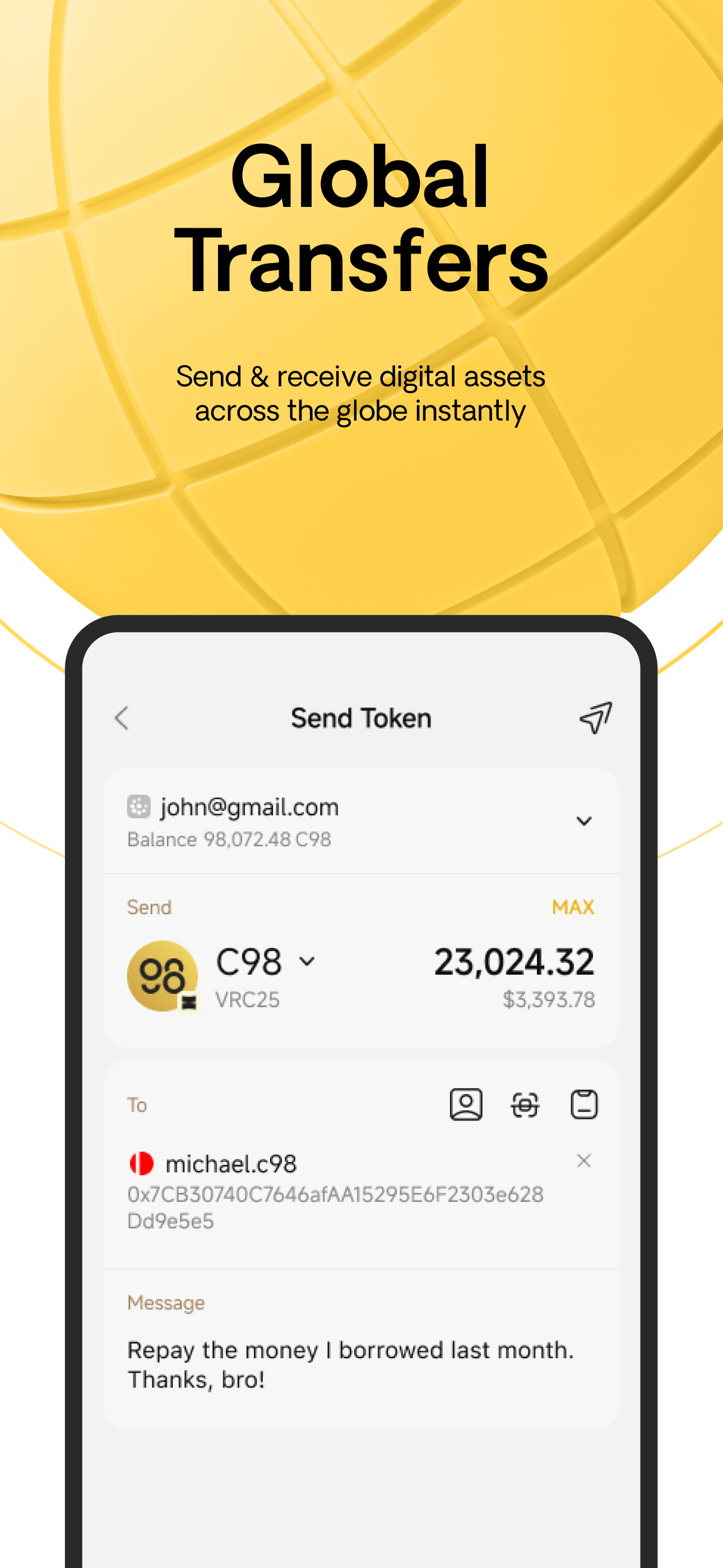 اسکرین شات 5 برنامه Coin98 Super Wallet