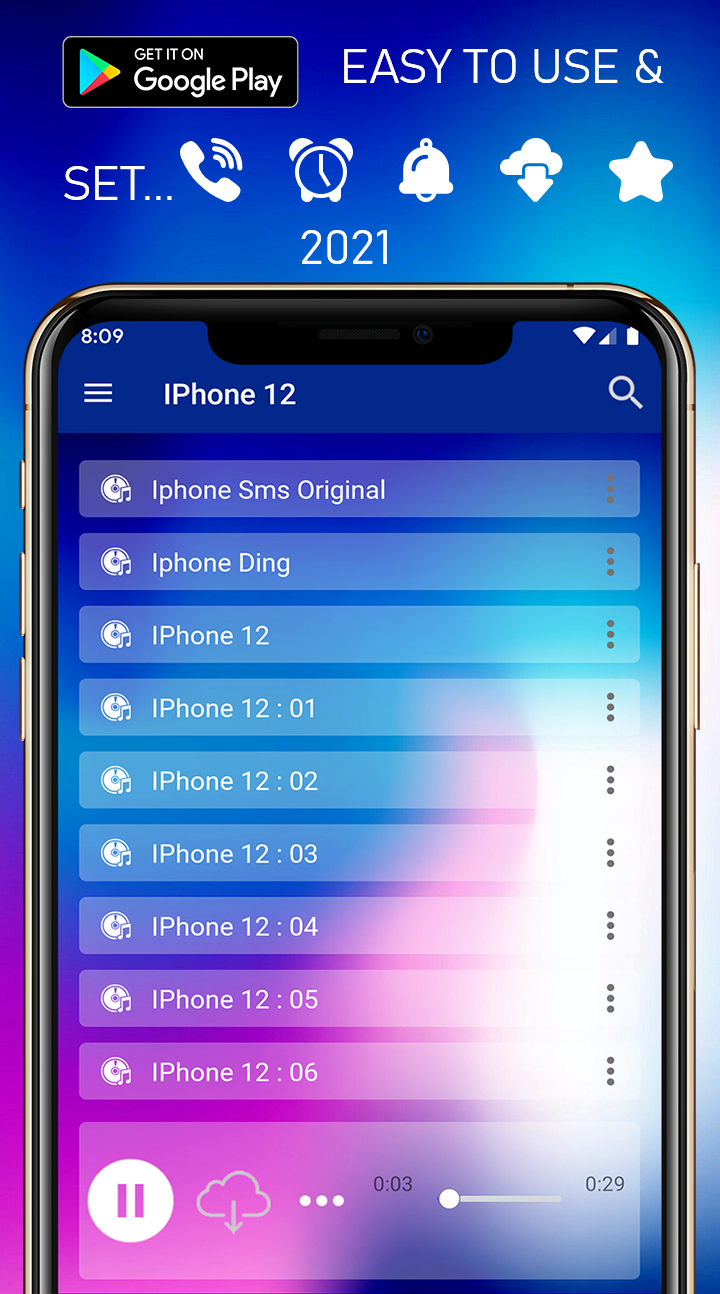 اسکرین شات 2 برنامه Ringtones for iPhone