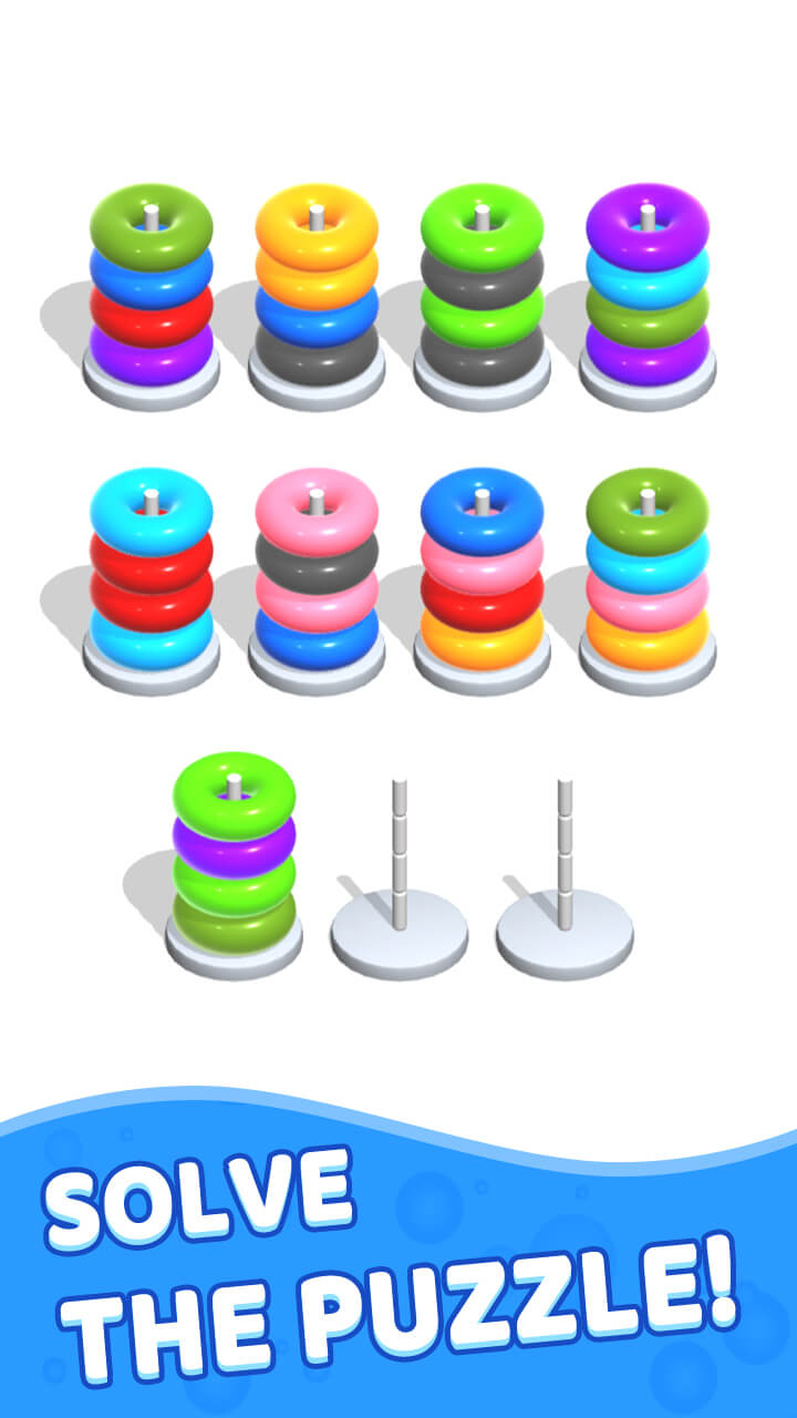 اسکرین شات 3 بازی Color Hoop Stack - Sort Puzzle