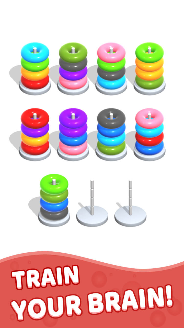 اسکرین شات 4 بازی Color Hoop Stack - Sort Puzzle