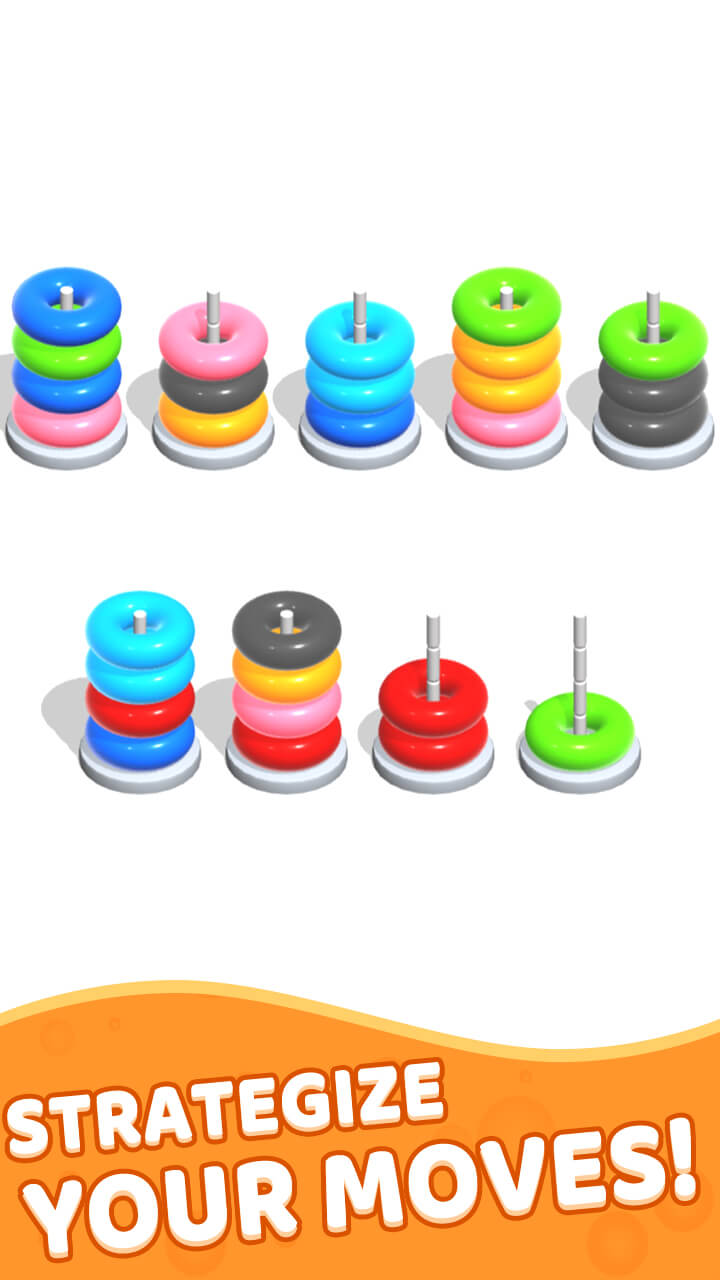 اسکرین شات 2 بازی Color Hoop Stack - Sort Puzzle