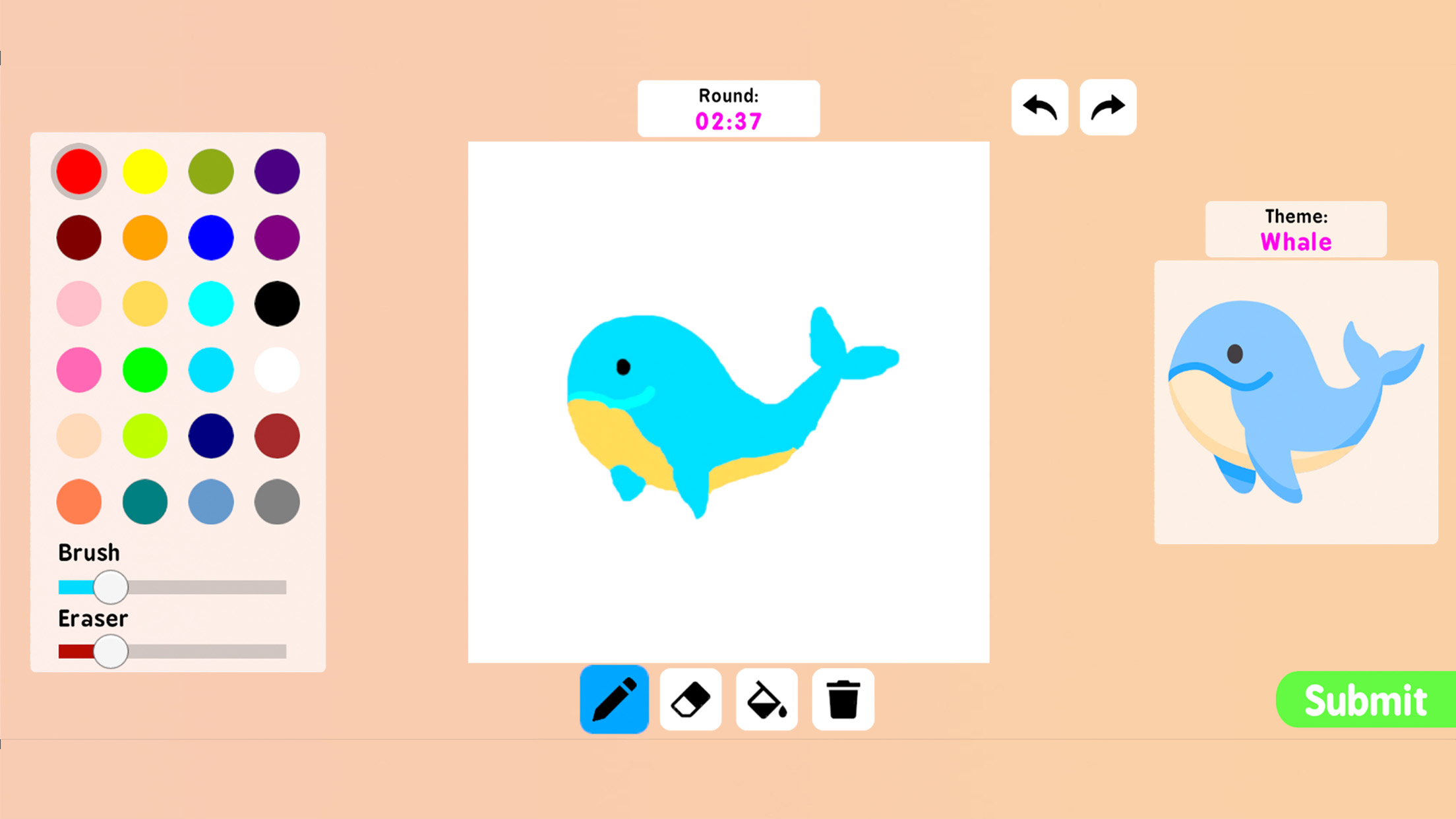 اسکرین شات 1 برنامه Coloring games: speed drawing