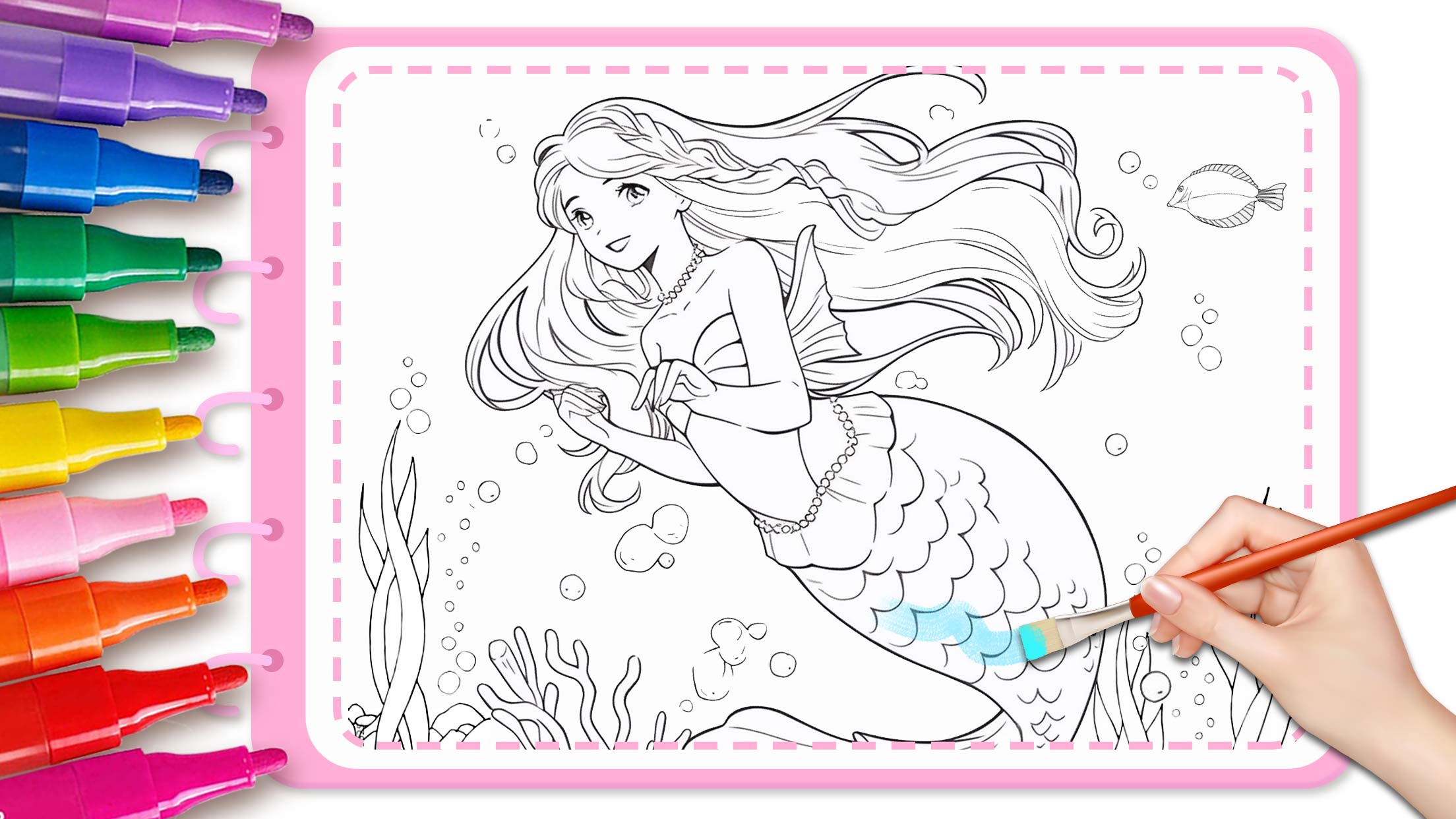 اسکرین شات 8 بازی Mermaid Coloring:Mermaid games