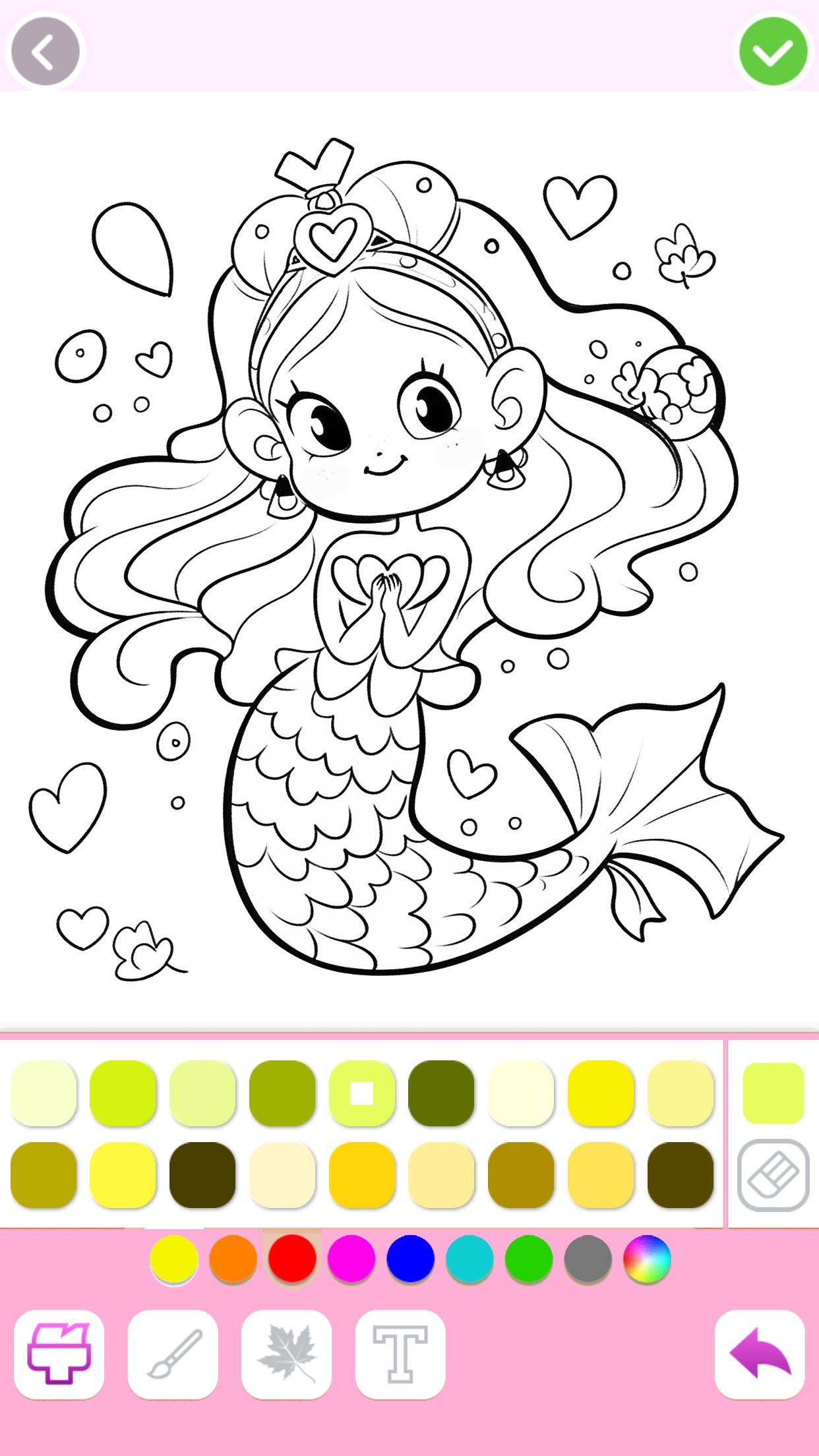 اسکرین شات 5 بازی Mermaid Coloring:Mermaid games